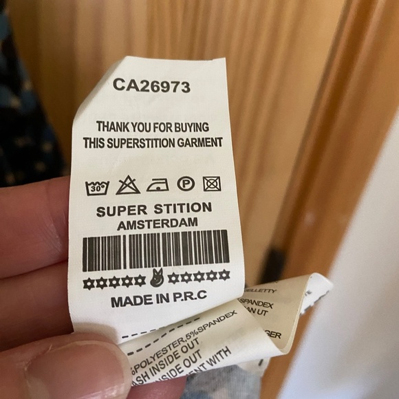 Superstition jersey midi-dress in blue and brown (size M) - Picture 8 of 11